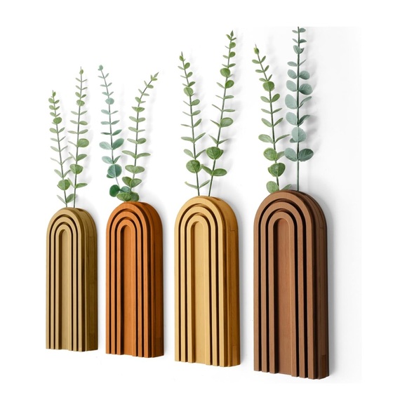 4 Pack Wood Wall Planter Indoor - Picture 2 of 5